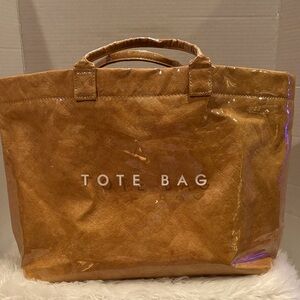 Tan PVC Tote Bag/NWT